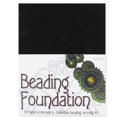 Coupons de feutrine pour broderie 11x14 mm - Noir x4