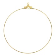 Supports boucles d'oreilles créoles un trou 50 mm - Doré x2|raw }}