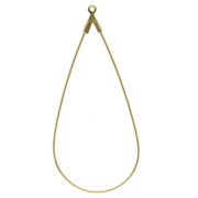 Supports boucles d'oreilles gouttes 50x25 mm - Doré x2|raw }}