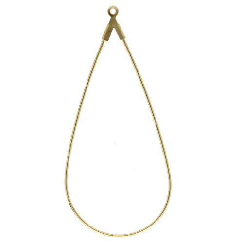 Supports boucles d'oreilles gouttes 50x25 mm - Doré x2