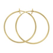 Créoles clips - Pour oreilles non percées 36.5 mm - Doré x2