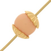 Coupelles striées 5.5 mm - Doré x20