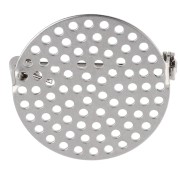 Support de broche tamis rond 25.5 mm à décorer - Argenté x1|raw }}