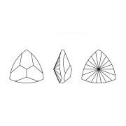 Cabochon triangle Swarovski 4799 9 mm Jet x 1