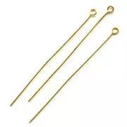 Clous tête ronde 50x0.7 mm souple doré x25