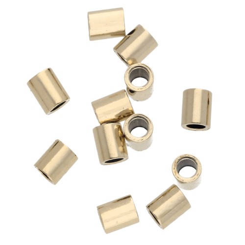 Tubes à écraser 1.6x2 mm - Gold filled (or laminé) x100