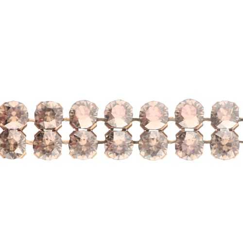 Swarovski Crystal Mesh 40001 2 rangs 5.3 mm - Crystal Bronze - Doré x5cm