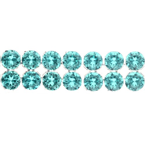 Swarovski Crystal Mesh 40001 2 rangs 5.3mm - Reinvented Caribbean Green x5cm