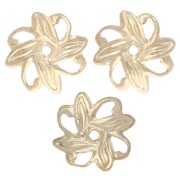 Coupelles fleurs travaillées 10 mm - Doré x20|raw }}