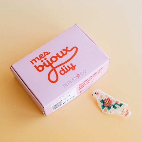 Mes bijoux DIY - Kit broche oiseau en brick Stitch avec perles Miyuki