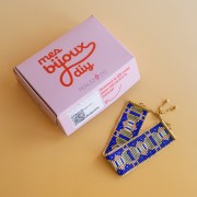 Mes bijoux DIY - Kit bracelet Miyuki au metier à tisser avec perles bugles -Bleu