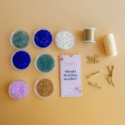 Mes bijoux DIY - Kit bracelet Miyuki au metier à tisser avec perles bugles -Bleu