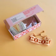 Mes bijoux DIY - Kit bracelet Miyuki au metier à tisser avec perles bugles Blanc