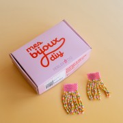 Mes bijoux DIY - Kit Boucles d'oreilles franges en tissage peyote pair|raw }}