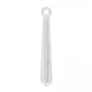 Pendentifs gouttes 29 mm  Placage Argent fin vieilli x2