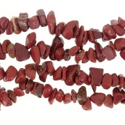 Perles chips 8 - 11 mm en pierre gemme  - Jaspe Rouge x80cm