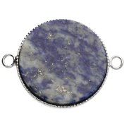 Intercalaire serti pour cabochon fond plat 20 mm - Argenté x1