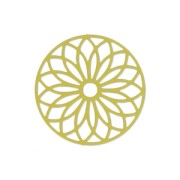 Intercalaire teinté laser cut rosace 24 mm Light Olivine x1