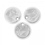 Sequins texturés  9 mm Placage Argent fin vieilli x4|raw }}