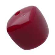 Perles cubes irréguliers 16x17 mm - Acrylique opaque Bordeaux x10|raw }}