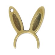 Pendentif oreilles de lapin 28 mm bronze x1|raw }}