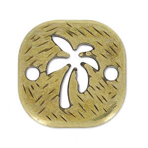 Intercalaire palmier 2 trous 18 mm bronze x1