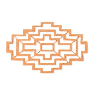 Intercalaire géométrique ajouré 46x29 mm doré rose satiné x1