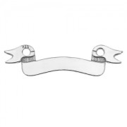 Intercalaire 2 trous banderole 21x6 mm en Argent 925 x1
