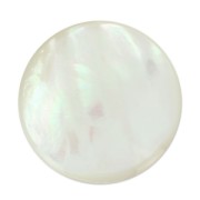 Cabochon rond 25 mm Nacre Blanc