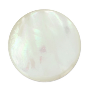 Cabochon rond 25 mm Nacre Blanc