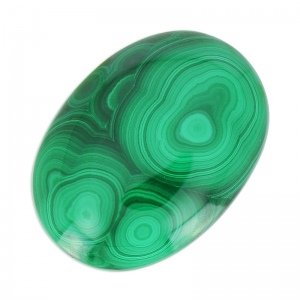 Cabochon ovale 30x22 mm en pierre gemme - Malachite x1