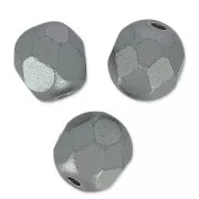 Facettes 6 mm Pastel Light Grey/Silver x25