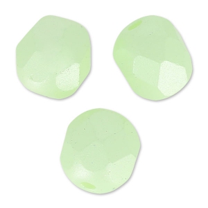 Facettes 6 mm Pastel Green Pearl x25