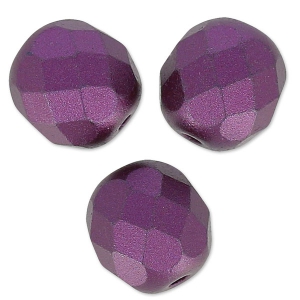 Facettes 8 mm Pastel Bordeaux x20