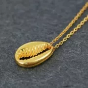 Tour de cou maille Forçat rectangle 1 mm - Doré à l'or fin x50cm