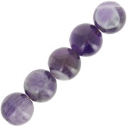 Perles rondes en pierre gemme Amethyste  6 mm x15|raw }}