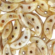 Czechmates Crescent 2 trous 3 x 10 mm Ivory Ceramic Look x5g|raw }}