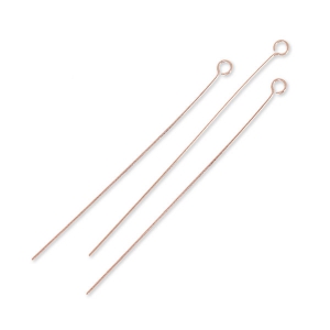 Clous tête ronde 50x0.55 mm souple Doré à l'or fin rose x10