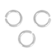 Anneaux ouverts 7x1 mm Placage Argent fin x50