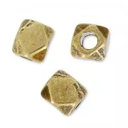 Cubes facettés 3 mm bronze x10