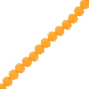 Perles rondelles facettées - rondes aplaties 8x6 mm - Orange clair x40cm