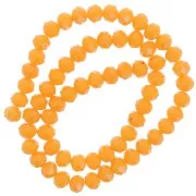 Perles rondelles facettées - rondes aplaties 8x6 mm - Orange clair x40cm