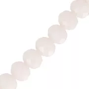 Perles rondelles facettées - rondes aplaties -8x6 mm Creamrose Opaque x40cm