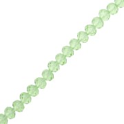Perles rondelles facettées - rondes aplaties - 8x6.5 mm Peridot x38cm