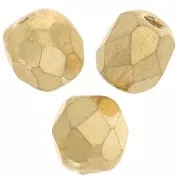 Facettes 6 mm 24k Gold plated x25