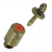 Fermoir caoutchouc 12 mm doré x1