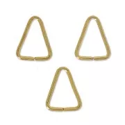 Anneaux ouverts triangulaires 7x5x0.6 mm doré à l'or fin x50