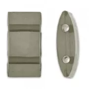 Perles synthétiques 2 trous Ovale Carrier 18x9 mm Black Diamond x10