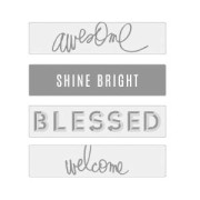 Lightbox Heidi Swapp - Diapositives Awesome/Shine Bright/Blessed/ Welcome