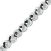 Perles Hematite Facettée 4 mm Chrome x20